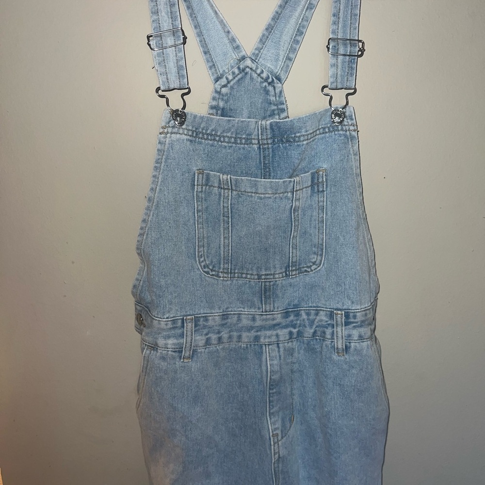 Pink Lily Light Blue Denim Overalls